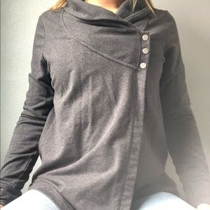 Danskin French Terry Asymmetrical Yoga Wrap Jacket